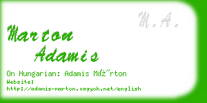 marton adamis business card